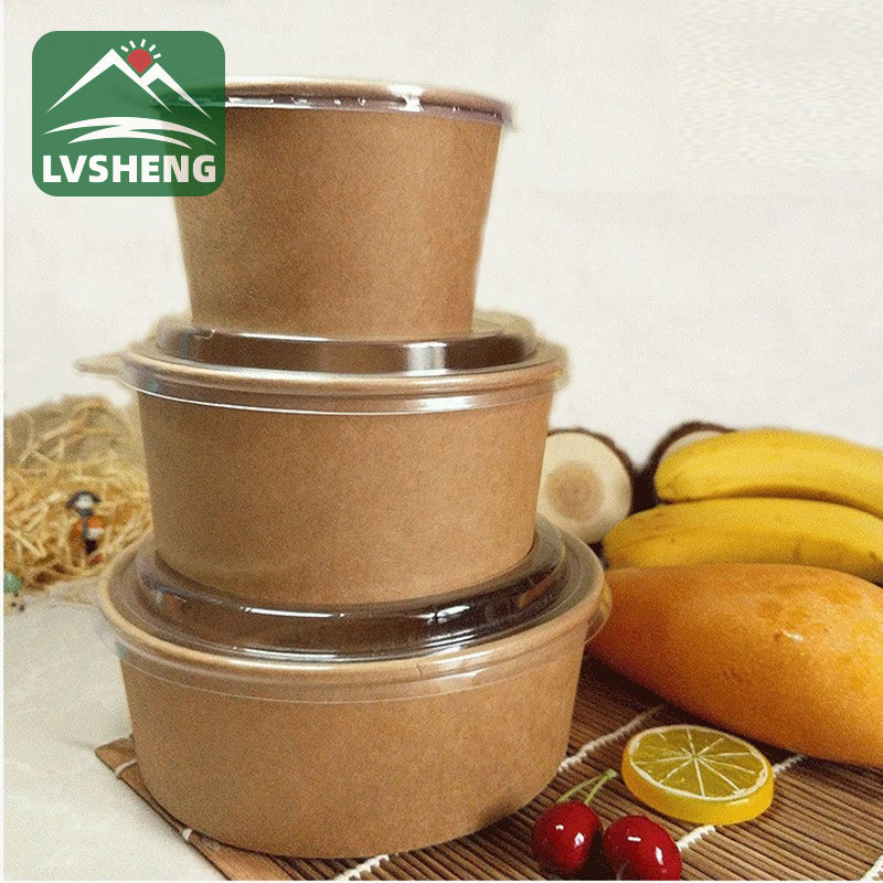Kraft Paper Bowls με καπάκι